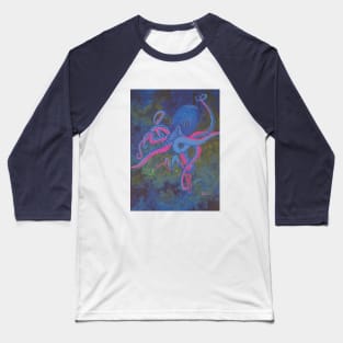 Octopus design - from my original acrylic painting sea creatures Baseball T-Shirt